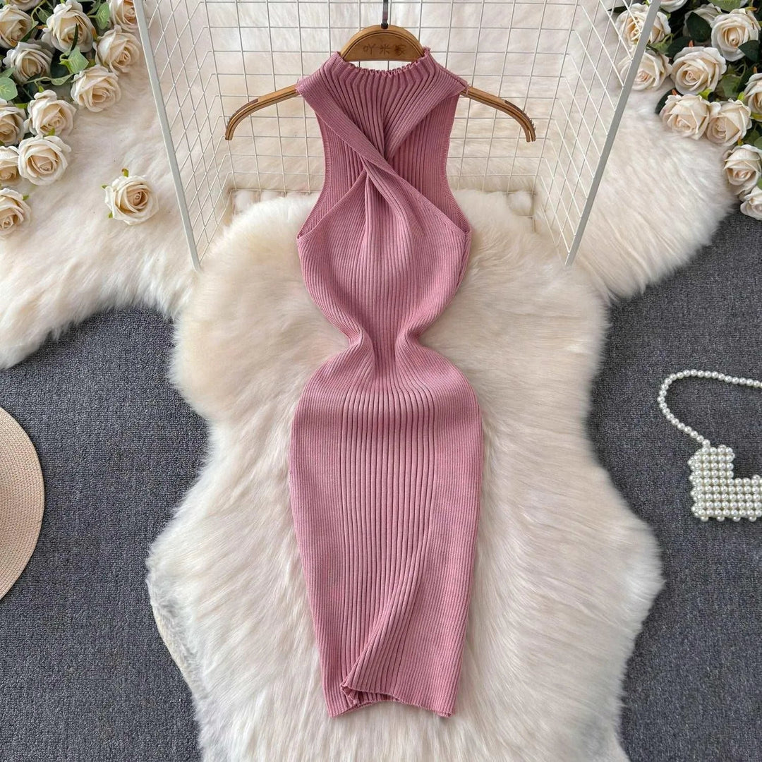 Levoire | Tenue de soirée à encolure américaine en tricot Rosa Taille libre