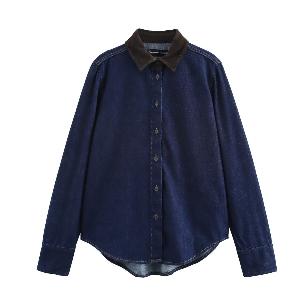 Levoire | Rennon bleu de printemps chemise en jean Top Meriheinä