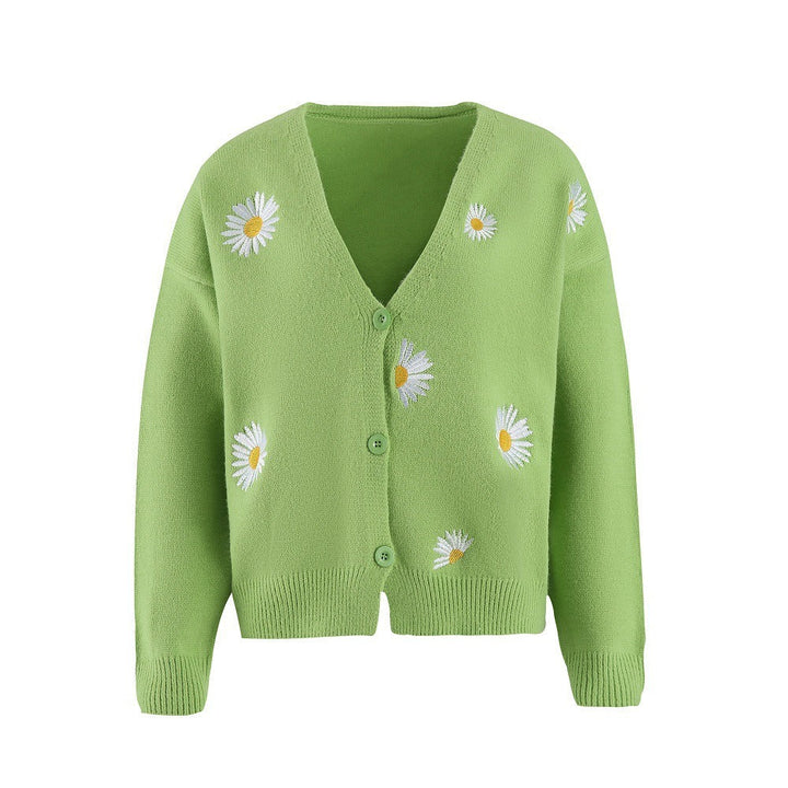 Levoire | Frais Tricot Fleuri Vert foncé (Presque épuisé)