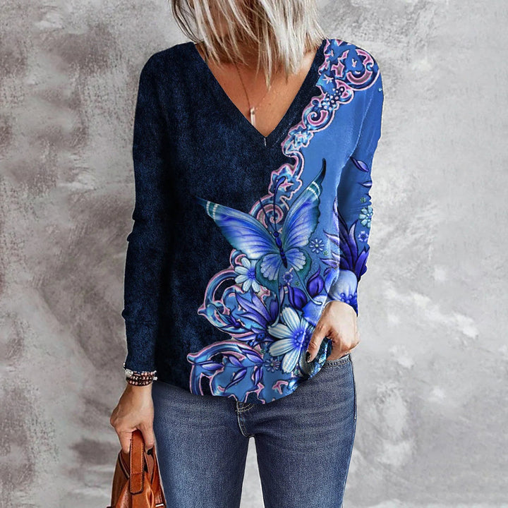 Levoire | Chemise tendance avec impression de papillon