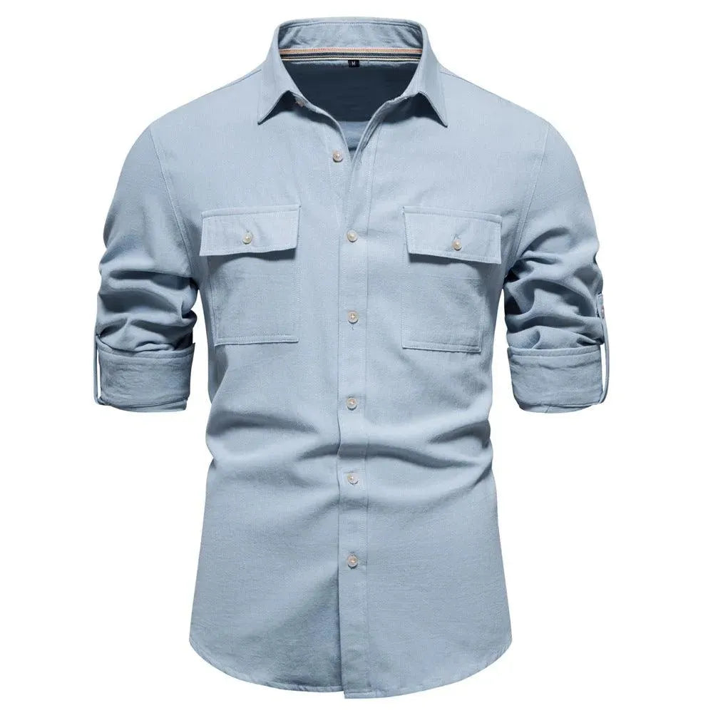 Levoire | T-shirt à manches longues Gris et Bleu