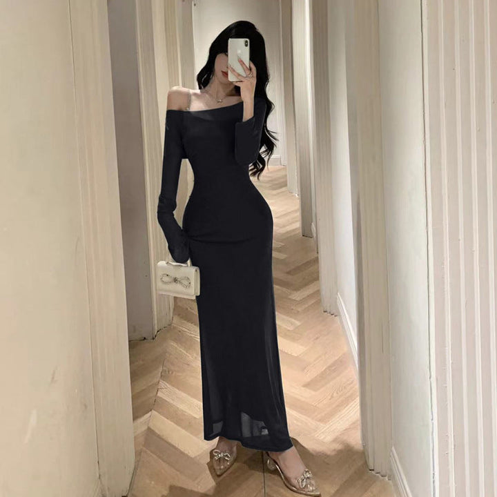 Levoire | Chic Cami Mesh Ensemble de Robe à Deux Pièces noir