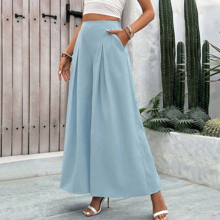 Pantalons larges Palazzo pour femmes avec des plis élégants et un design de poche pratique Levoire