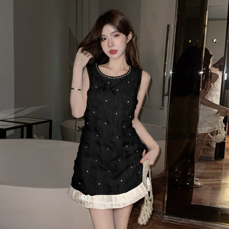 Levoire | Clous-Robe Chanel Col Ronde-Pliée-Ouest-Robe