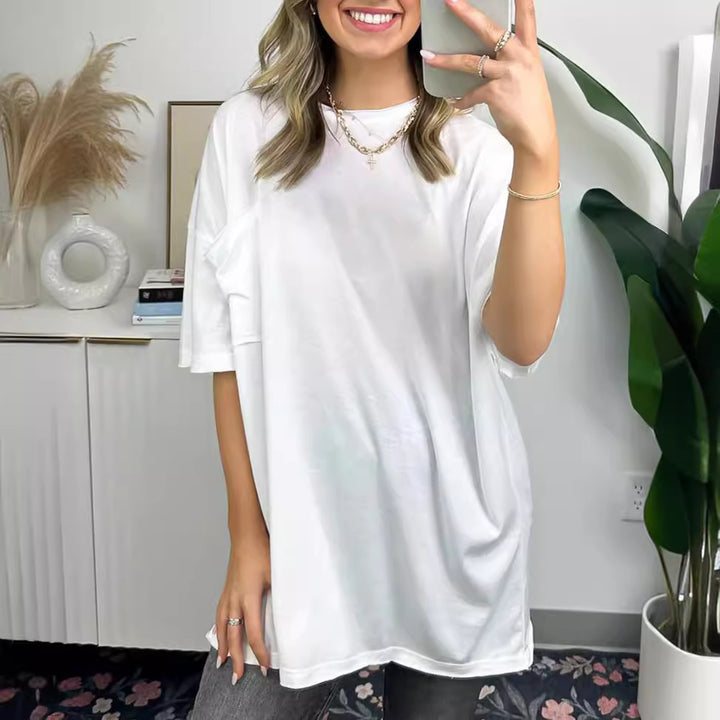 T-shirt ample décontracté pour femmes avec poche Levoire