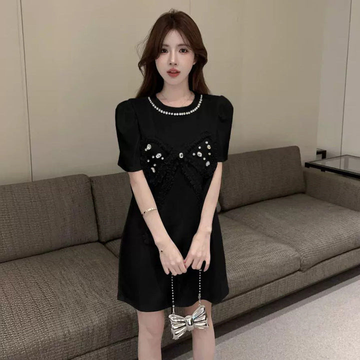 Levoire | Robe à perles Kaakkois-Aasia T-shirt en strass Robe Noir