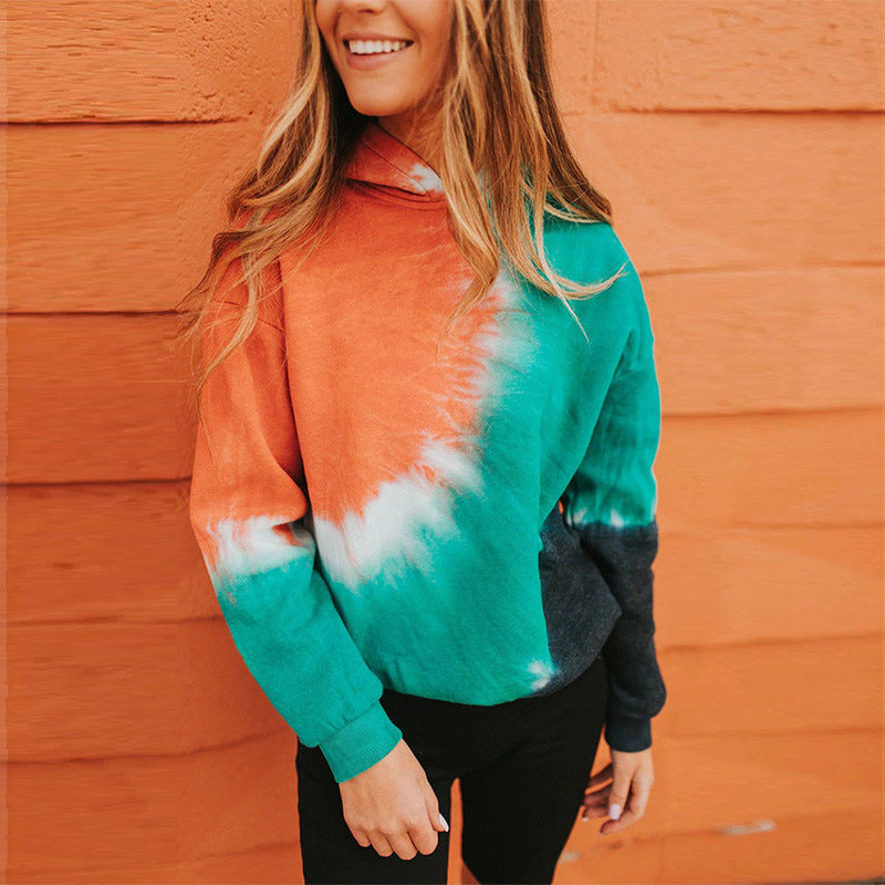Sweat à capuche surdimensionné pour femmes avec un design tie-dye à la mode Levoire