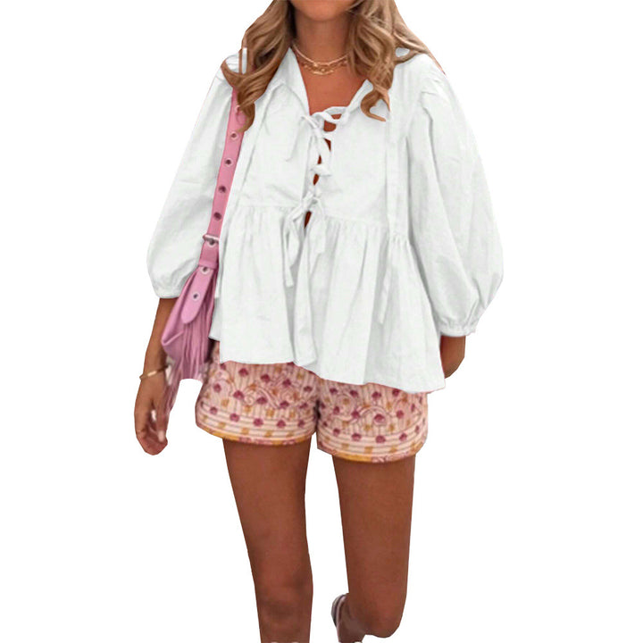 Blouse femme avec des détails de volants ludiques et une coupe décontractée Levoire