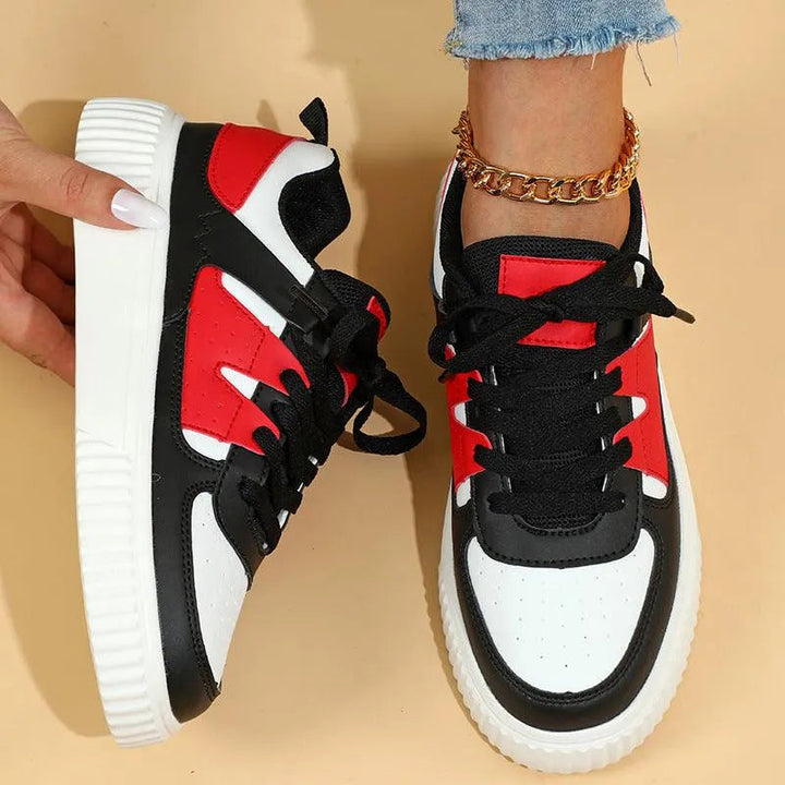 Levoire | Chaussure de loisirs sportive respirante Blanc, Noir et Rouge