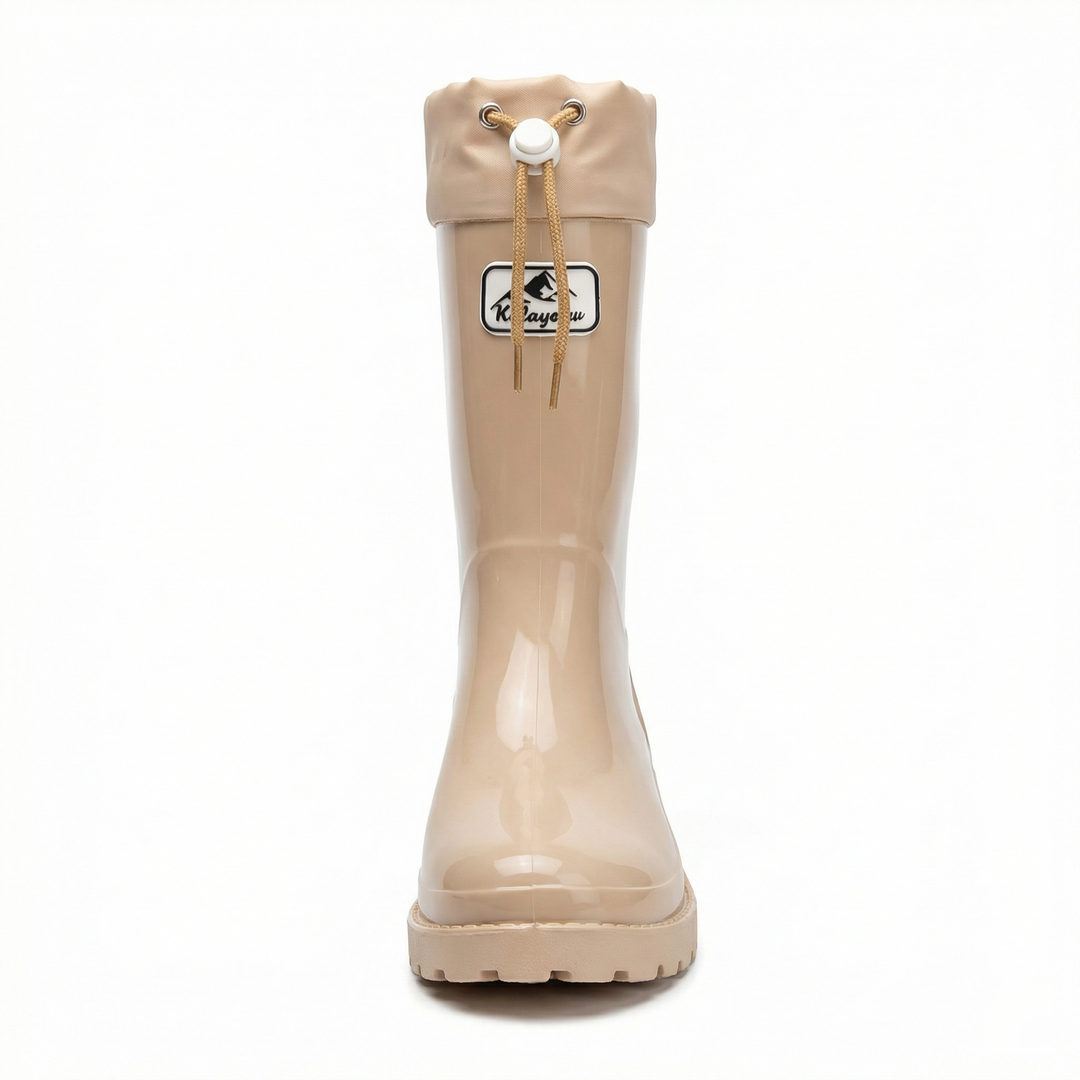Femmes Bottes en caoutchouc de haute qualité et stylées avec système de lacets réglable Avriane