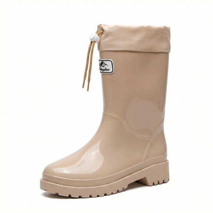 Femmes Bottes en caoutchouc de haute qualité et stylées avec système de lacets réglable Avriane