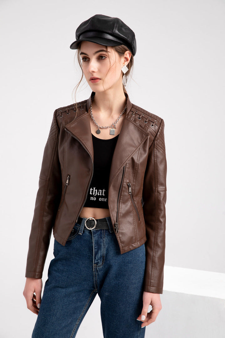 Levoire | Veste De Biker En Cuir Pour Femmes