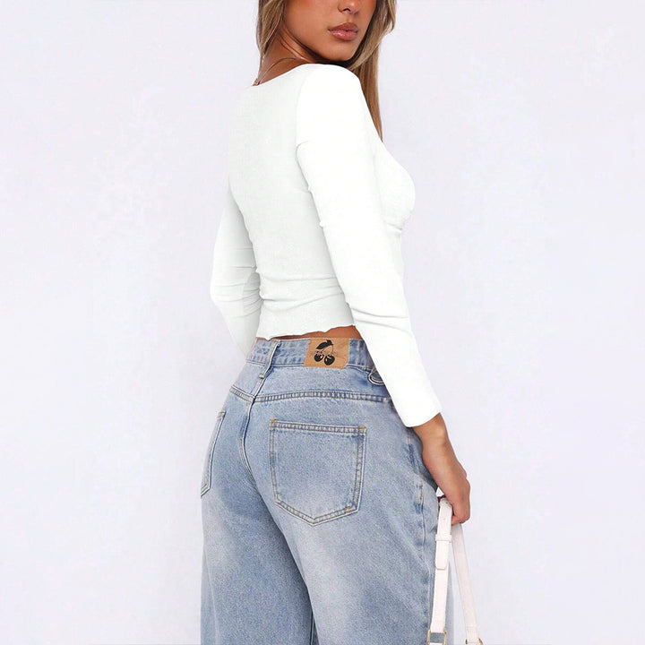 Top à manches longues pour femmes avec un design de volants exceptionnel Levoire