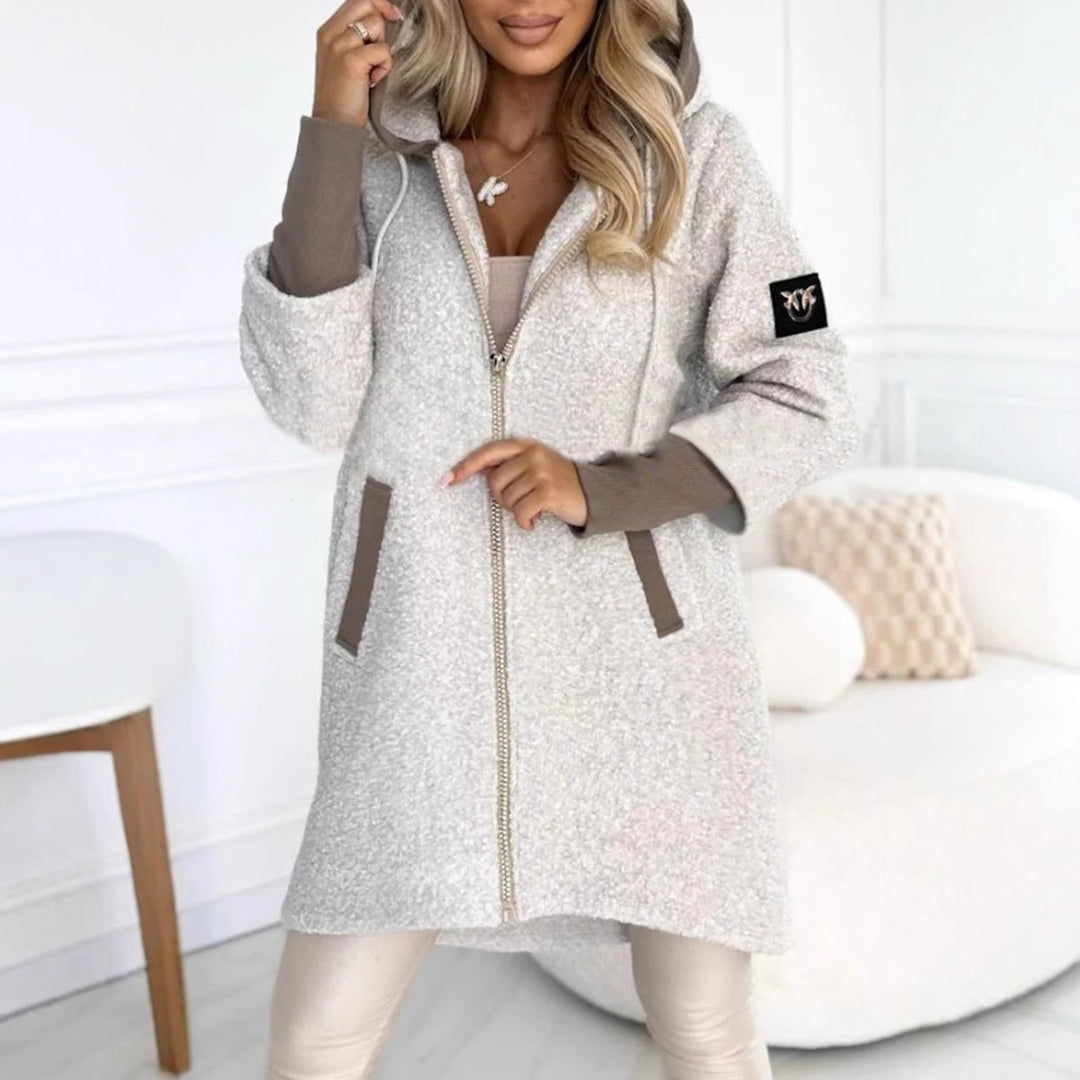 Veste en polaire à la mode pour femmes avec doublure confortable et capuche Levoire