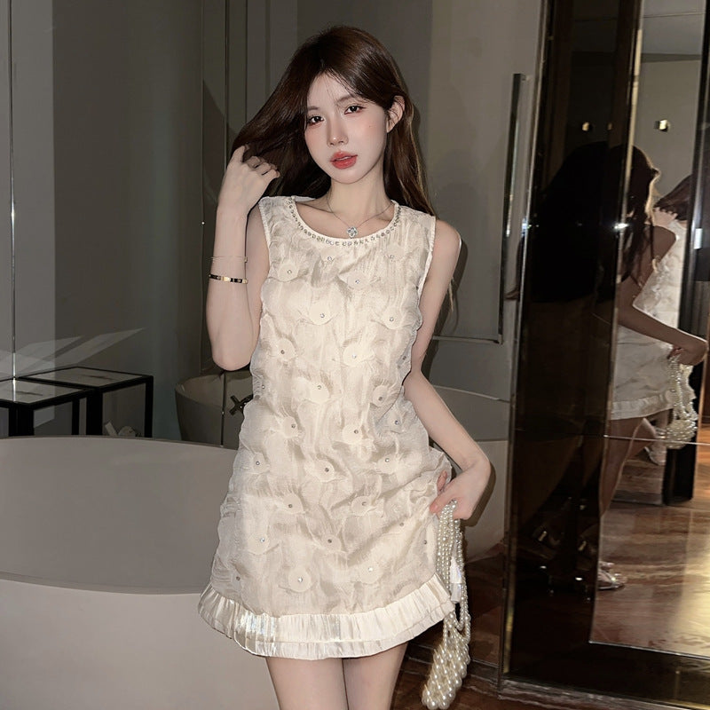 Levoire | Clous-Robe Chanel Col Ronde-Pliée-Ouest-Robe