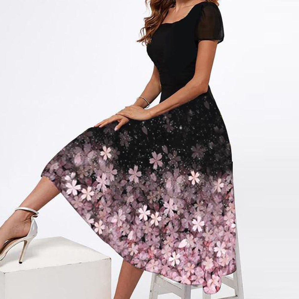 Levoire | Trendik Print Manches Courtes Robe Multicolore 1