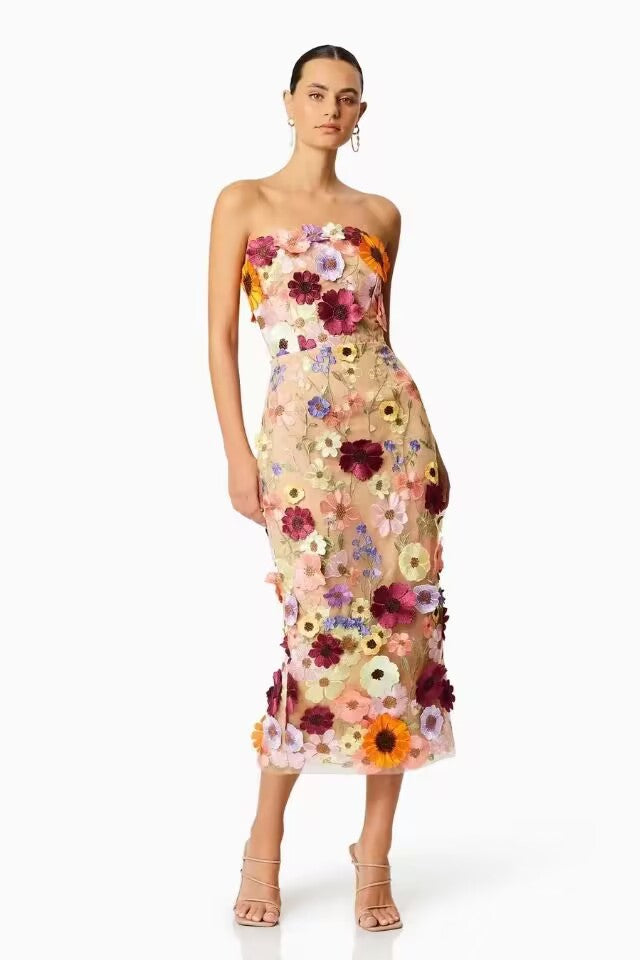 Levoire | Élégant robe midi sans manches ajustée Couleur