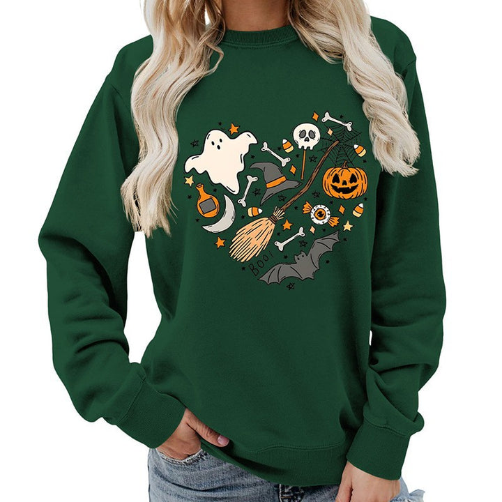 Sweatshirt d'Halloween pour femmes avec design créatif Levoire