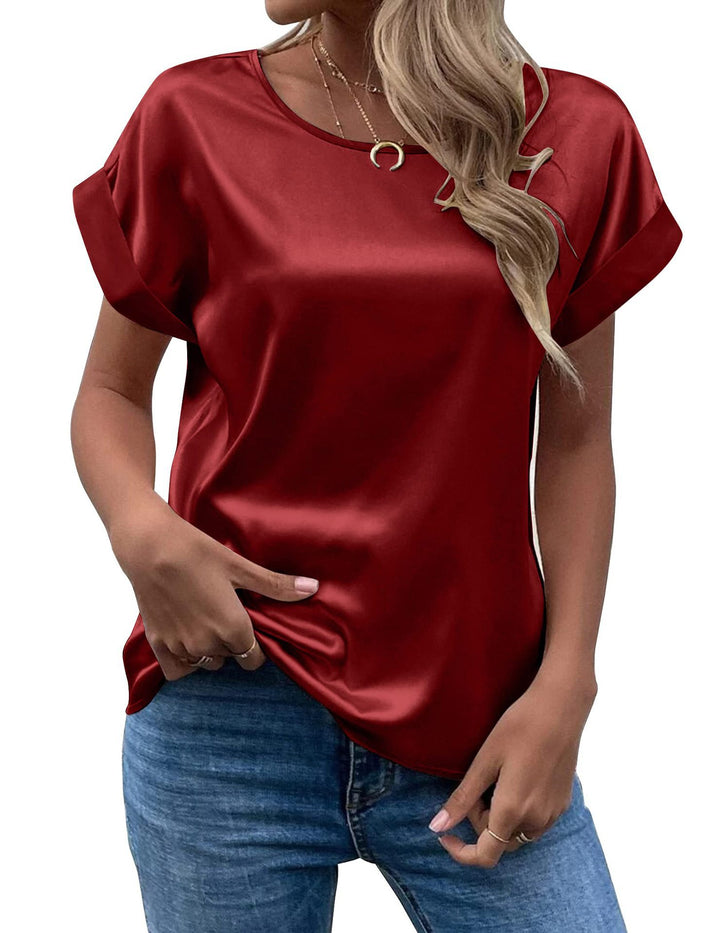 Levoire | T-Shirt En Avec Manches Retroussées Pour Femmes