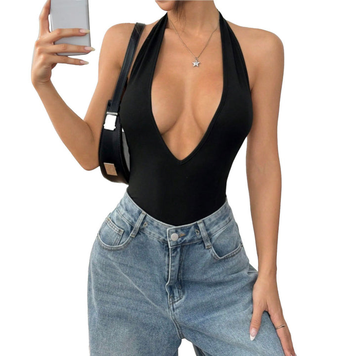 Maillot de bain femme avec décolleté en V profond et design dénudé des épaules Levoire
