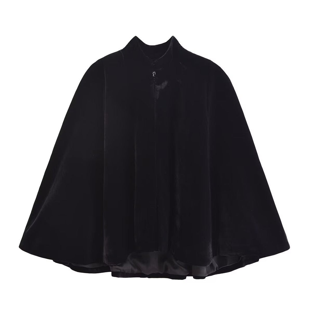 Levoire | Manteau en laine à manches longues chaud et en peluche Noir