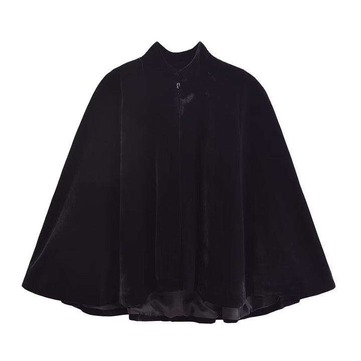 Levoire | Manteau en laine à manches longues chaud et en peluche Noir