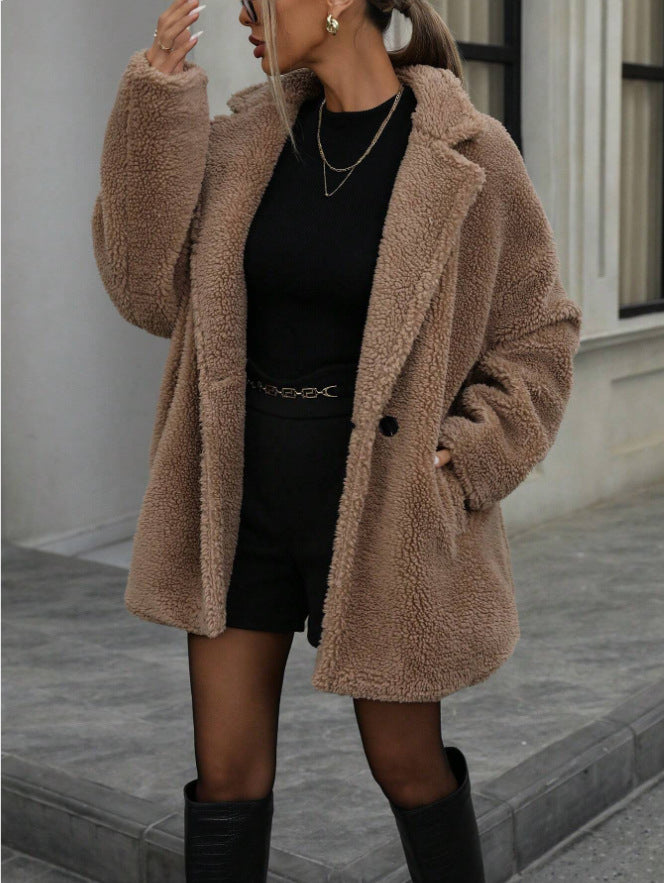 Veste douillette pour femmes en matériau teddy Levoire