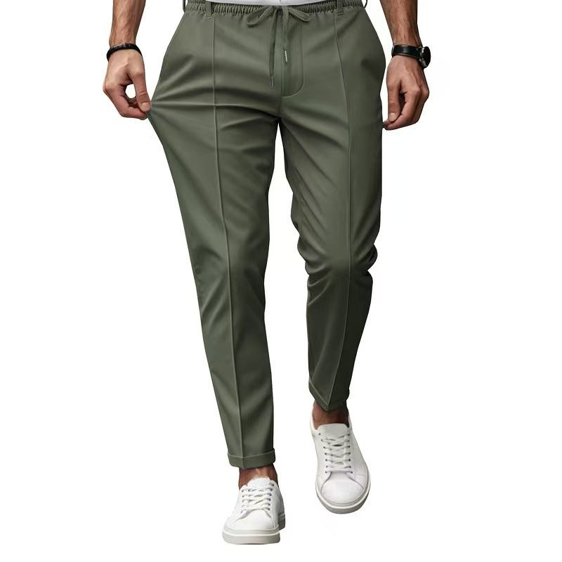Pantalon élégant pour hommes en leisure avec taille élastique et poches latérales Avriane