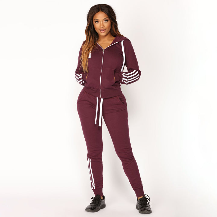 Levoire | Sweatshirt Vêtements de sport Pantalon long Set Bourgogne