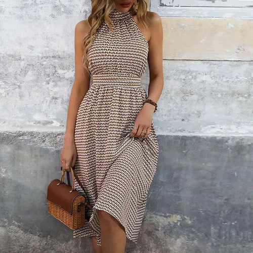 Levoire | Robe à carreaux pour femmes à taille haute