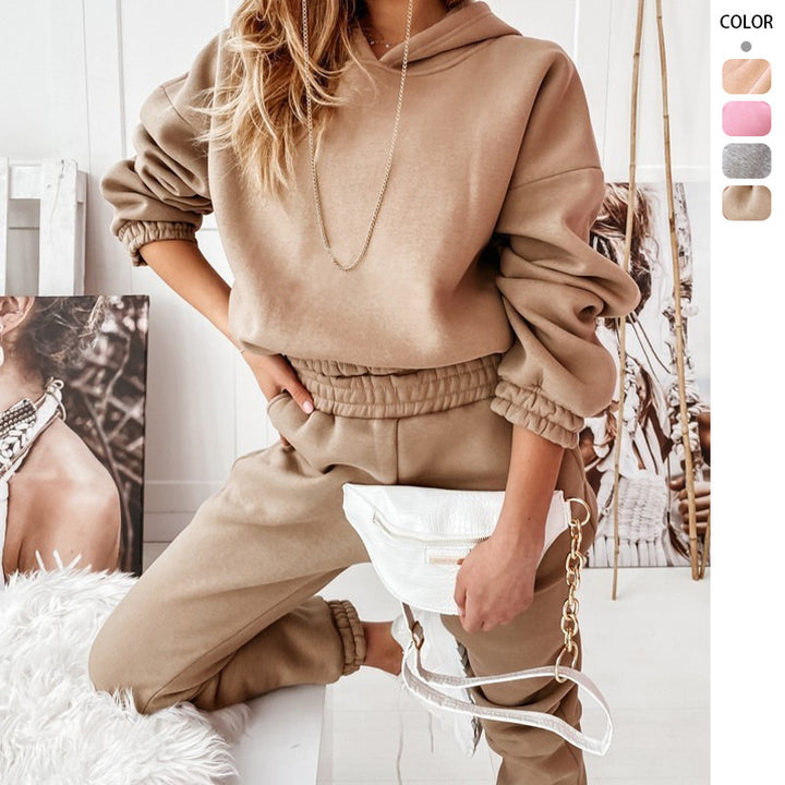 Survêtement confortable pour femmes avec capuche et taille élastique Levoire