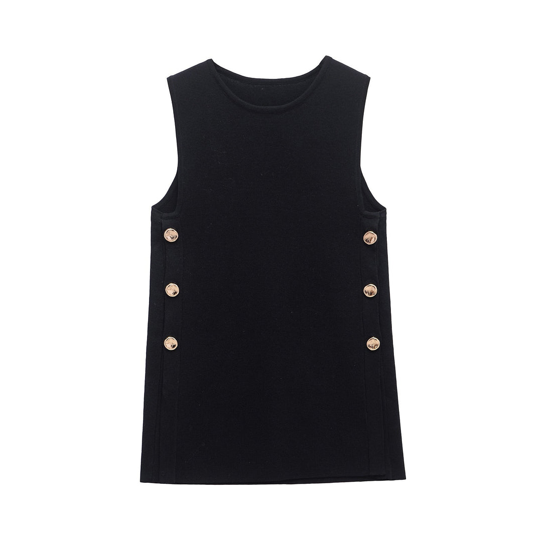 Levoire | Basic Printemps Sans Manches Haut noir