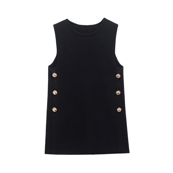 Levoire | Basic Printemps Sans Manches Haut noir