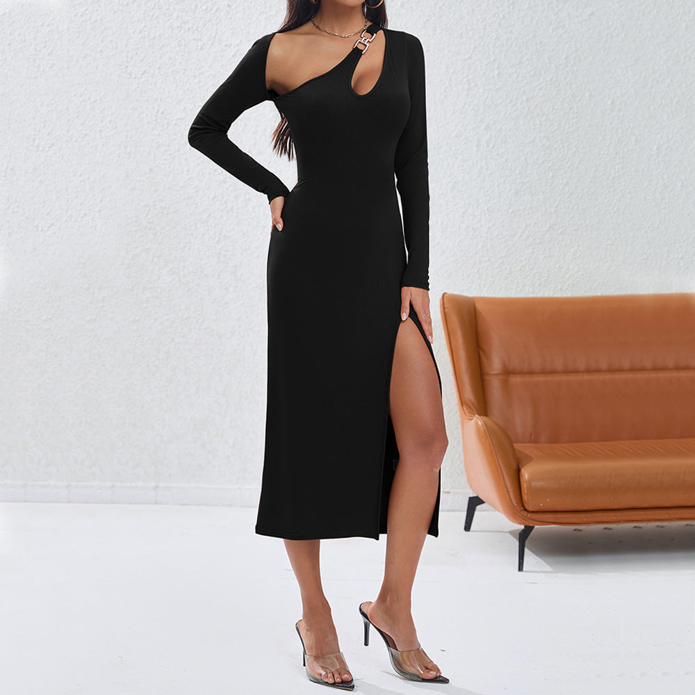 Levoire | Robe de fête sans bretelles élégante noir