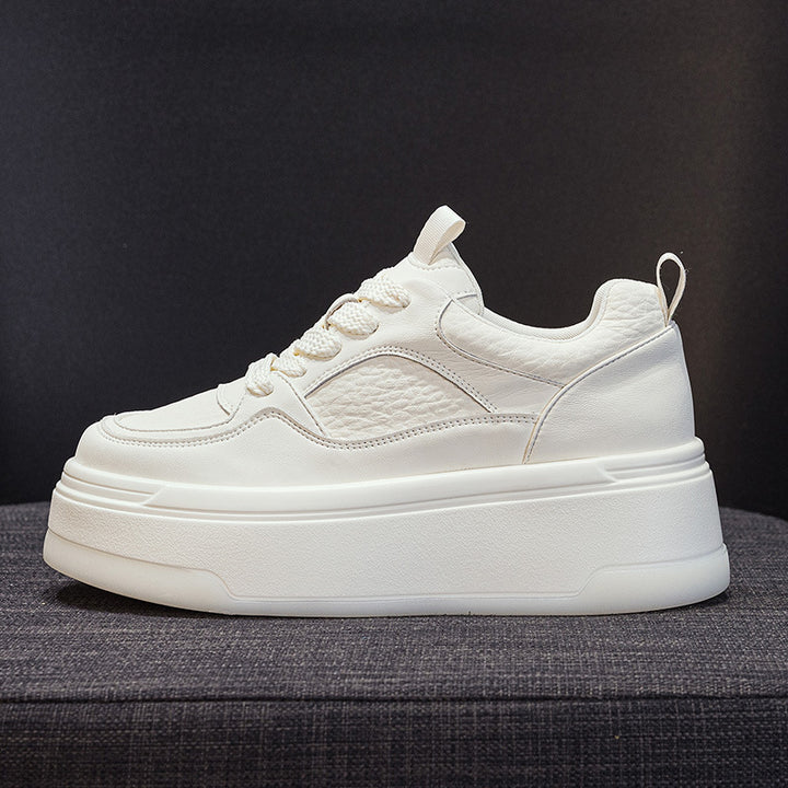 Levoire | Semelle Épaisse Chaussures À Lacets Baskets Blanches Chaussures Pour Femmes