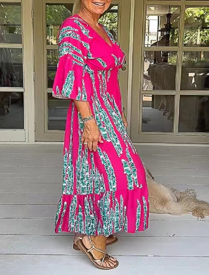 Levoire | Jupe à fleurs pour femmes Robe Fleurs Mi-longue Jupes Magenta