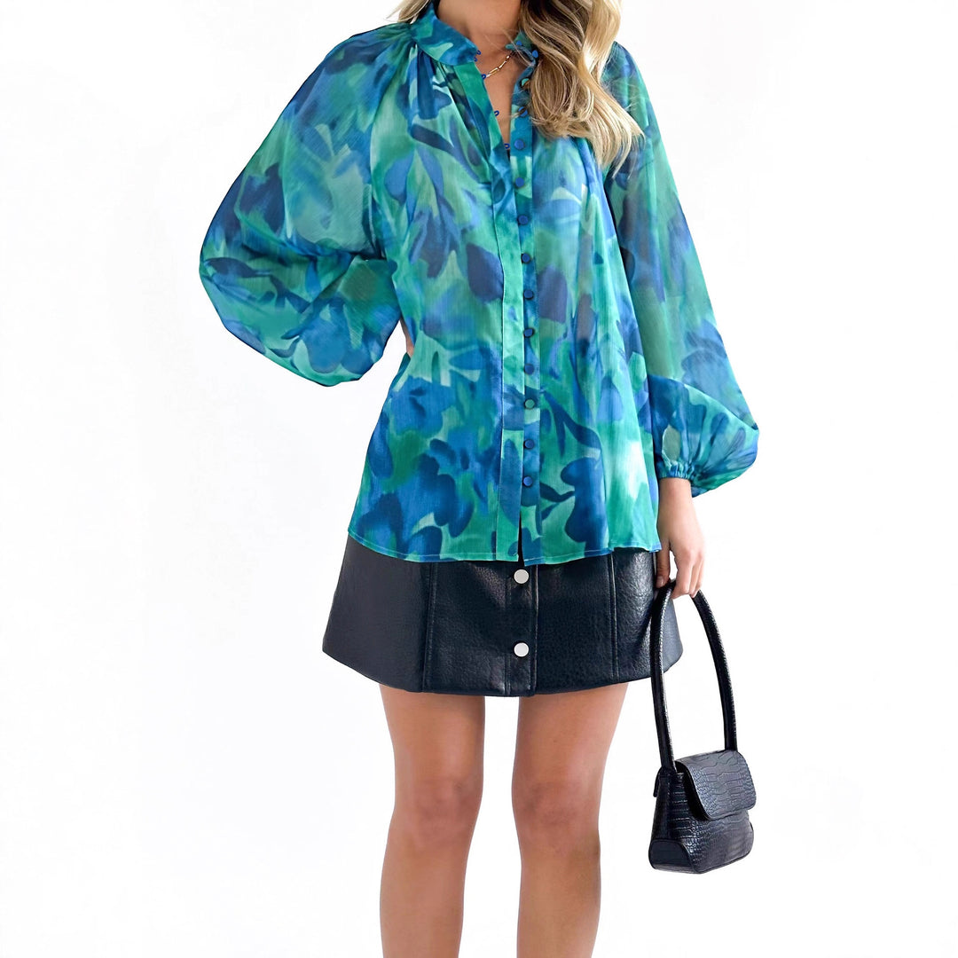 Blouse femme avec coupe ample et manches bouffantes élégantes Levoire