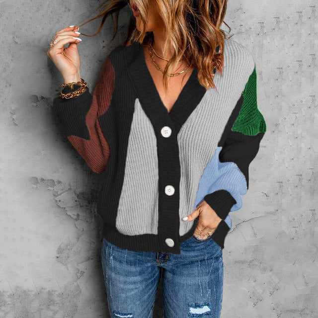 Levoire | En Tricot De Couleur Contrastante Noir