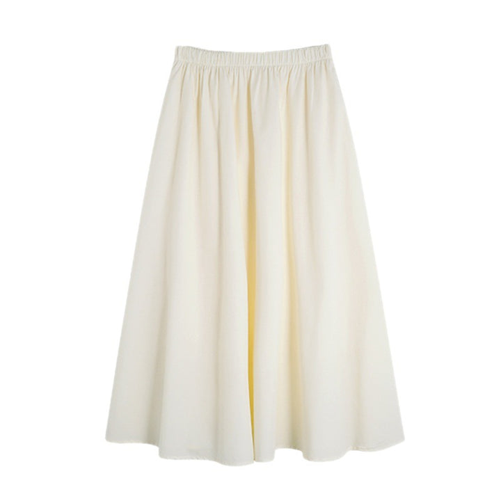 Jupe midi pour femmes avec taille élastique et ourlet évasé Levoire