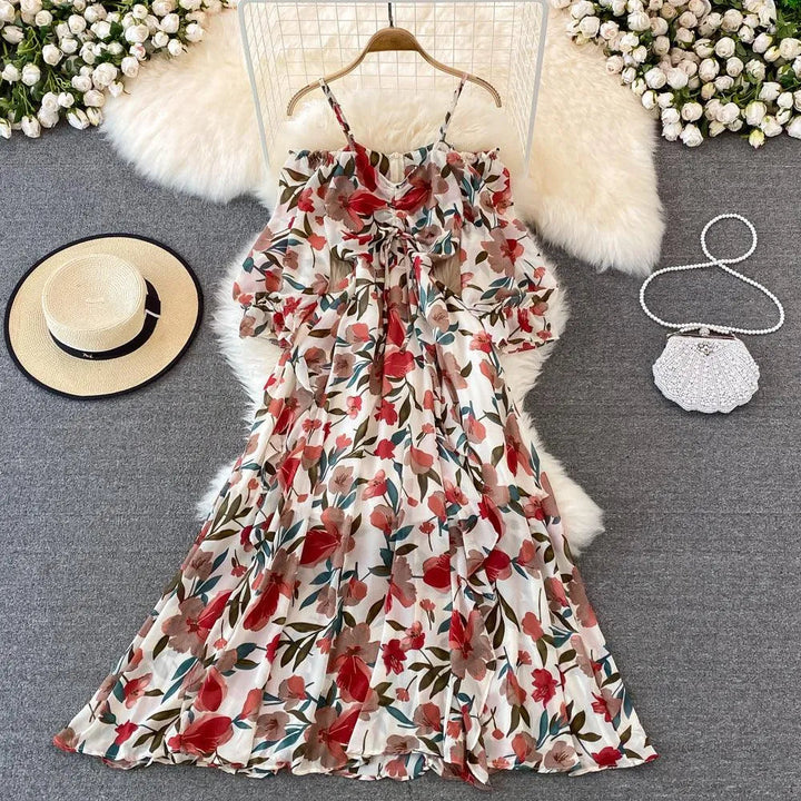 Levoire | Robe de soirée sans tissu avec manches bouffantes