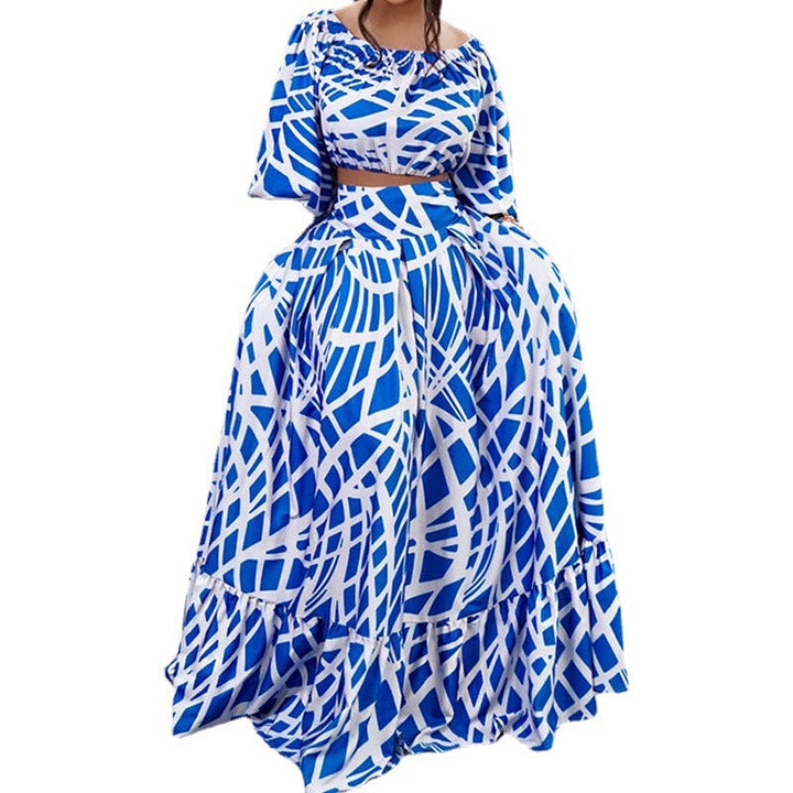 Levoire | Set de jupe imprimée Trendikeri avec design croisé