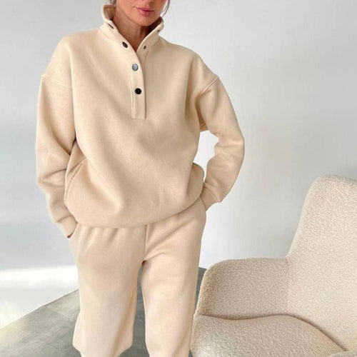 Levoire | Chemise à col button-up élégante ensemble deux pièces