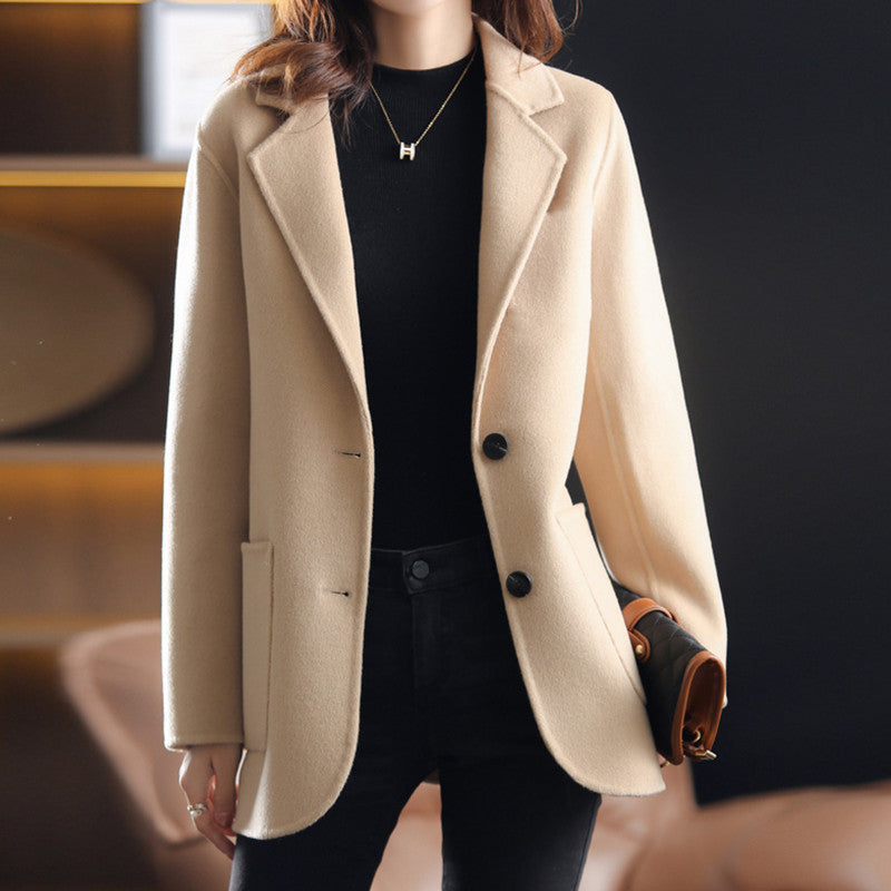 Levoire | Blazer Tweed Poches Manches Longues Beige