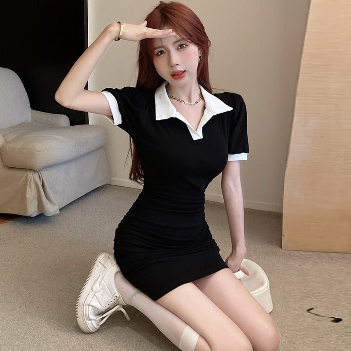 Levoire | Robe à encolure échancrée Slim Fit Conçue Robe Bodycon