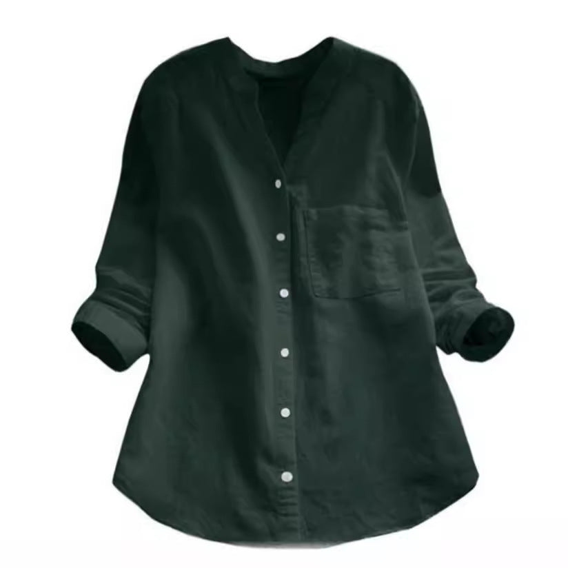 Levoire | Chemise de loisirs en lin et coton Vert