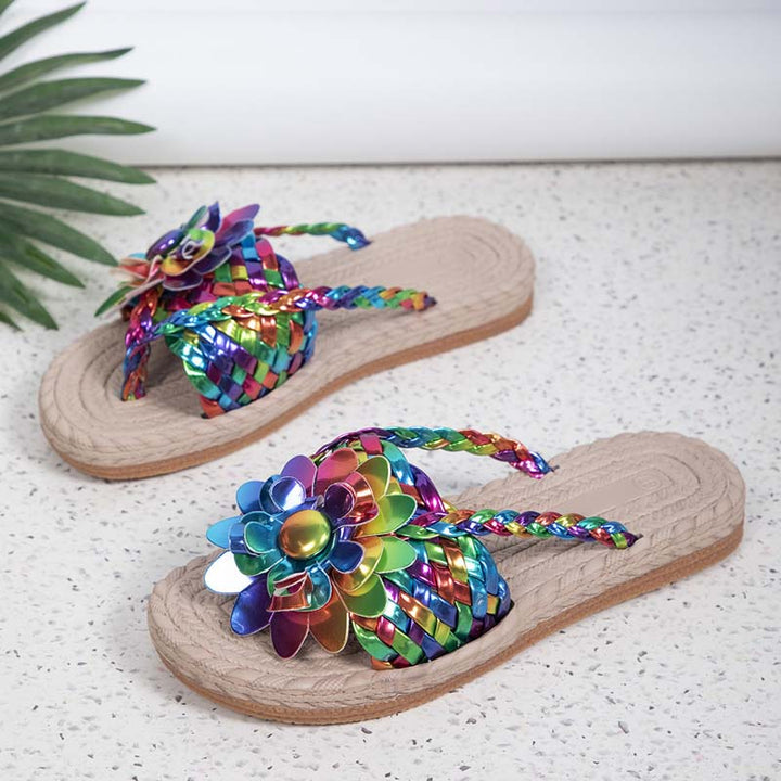 Levoire | Chaussures Plates Avec Fleurs 3D