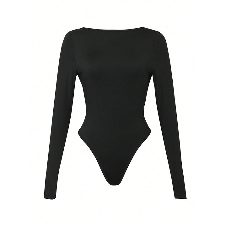 Chemise ajustée pour femmes à manches longues avec un col rond et un stretch à la mode Levoire