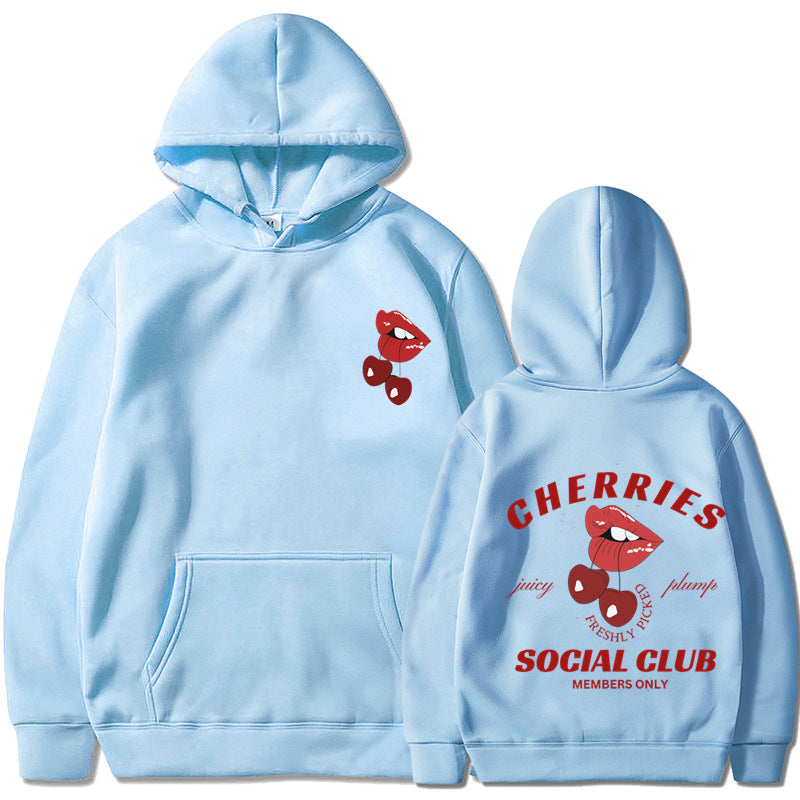 Sweat à capuche femme avec design cerise exclusif Levoire