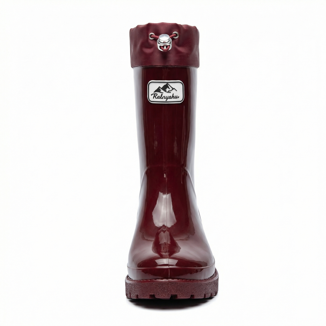Femmes Bottes en caoutchouc de haute qualité et stylées avec système de lacets réglable Avriane