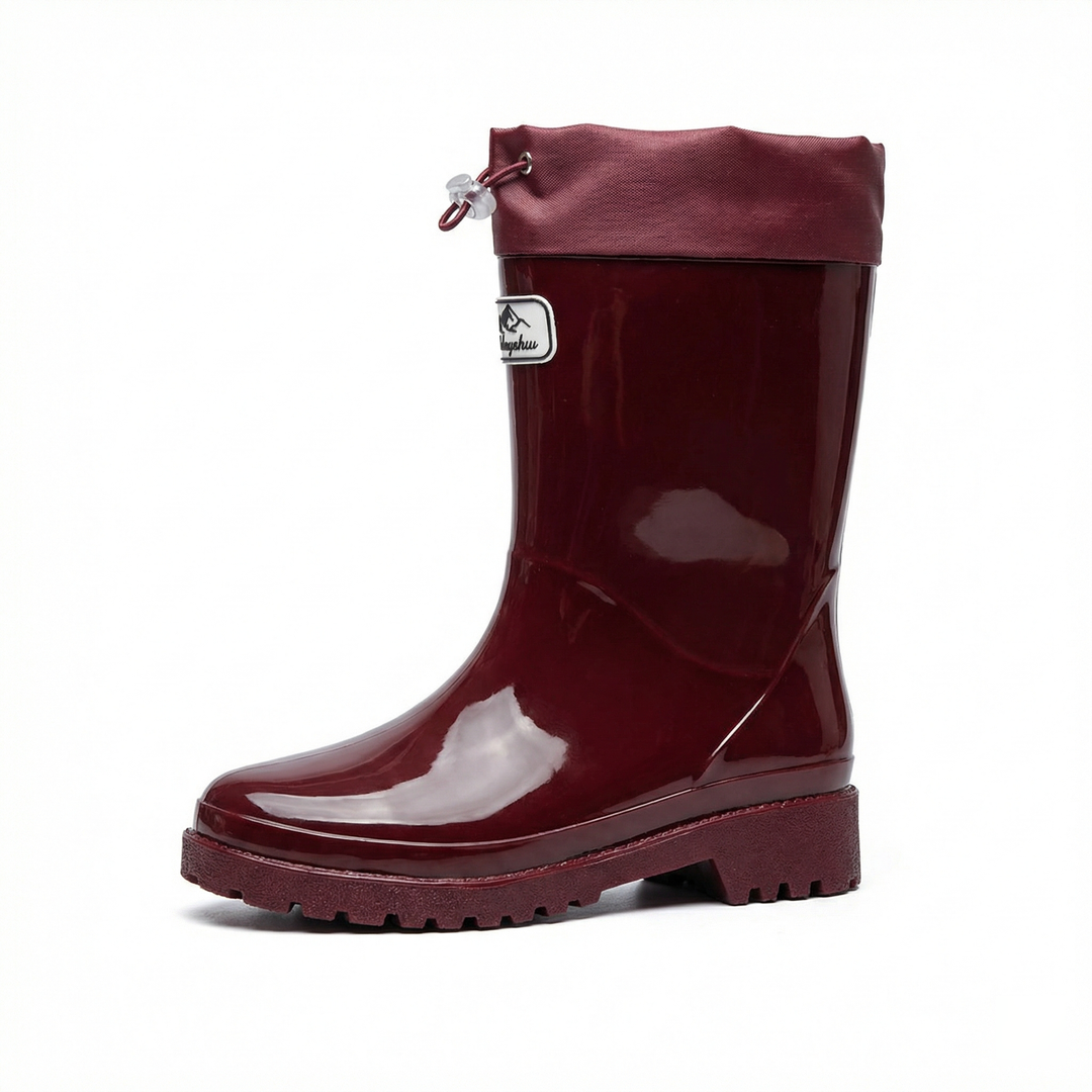 Femmes Bottes en caoutchouc de haute qualité et stylées avec système de lacets réglable Avriane